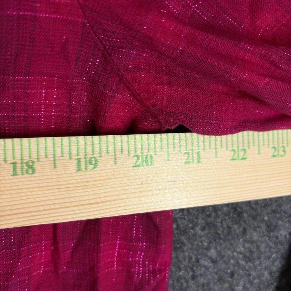 Victoria's Secret Shirt Women S Small Pink Plaid Button Up Collared Long Sleeve - Picture 3 of 6